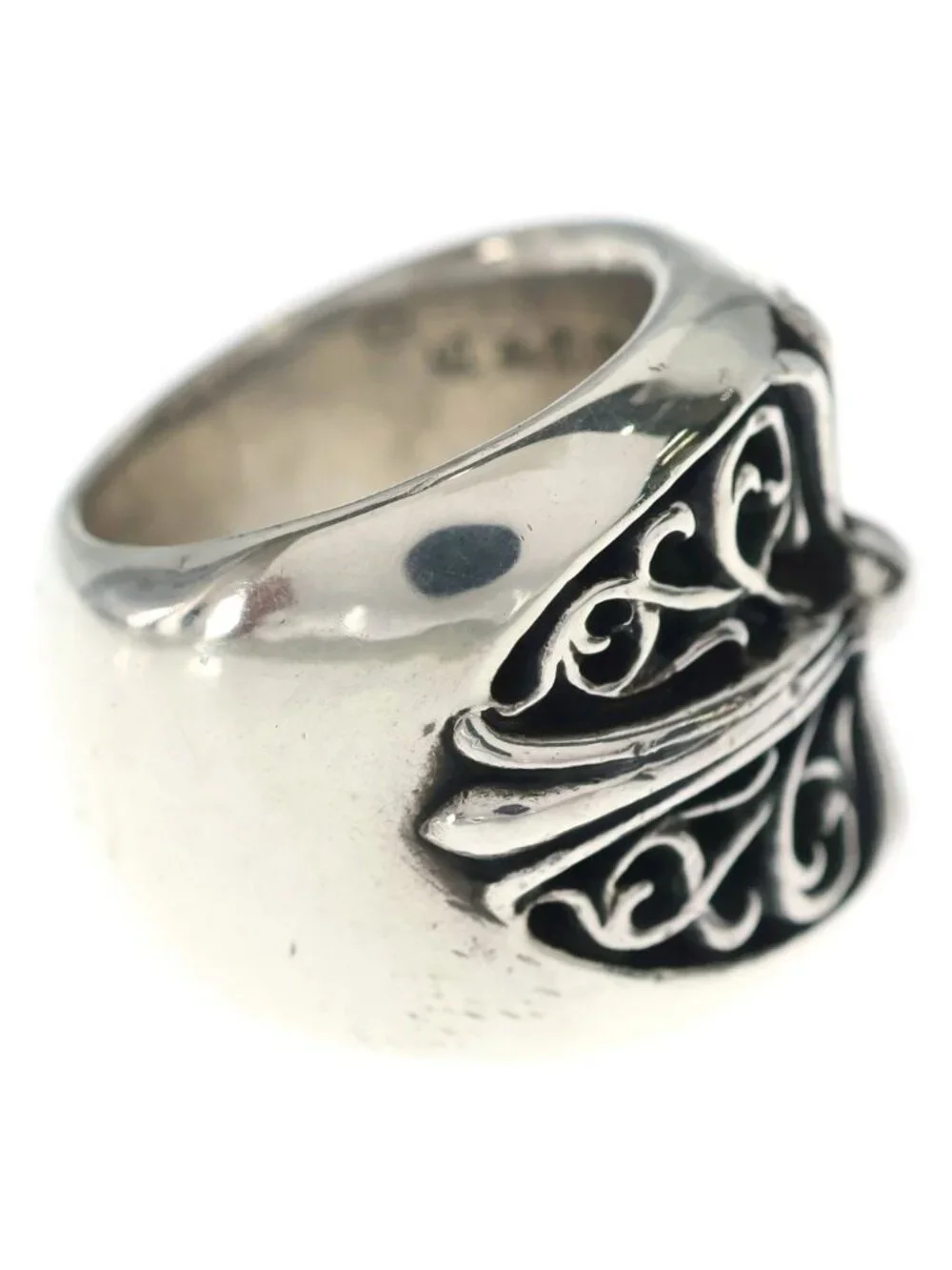 Chrome Hearts Classic Oval Cross Ring Silver